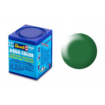 TINTA ACRÍLICA AQUA COLOR SOLÚVEL EM ÁGUA VERDE FOLHA SEDA 18ML 364 REVELL REV 36364